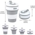 thumbnail image 2 of 2 Piezas de Taza Plegable de Silicona 350 Ml $2 Piezas de Taza de Viaje Reutilizable sin BPA con Tapa Botella de Agua Deportiva Taza de Café 350 Ml $2 Pieza de Taza Plegable de Silicona Taza de Café, 2 of 7