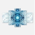 thumbnail image 2 of Light Blue Fractal Pattern - Contemporary Wall Art Canvas, 2 of 3