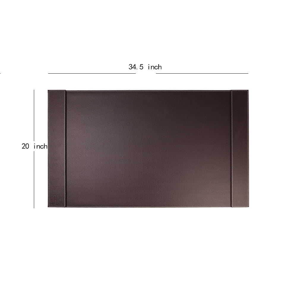 SUM Edge Series Hard Surface Stationary Vegan Leather Office Table top Desk Pad 34 x 20 for Desktops or Laptops