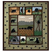 Poetry of Bears Throw/Lap Quilt 50"W x 60"L