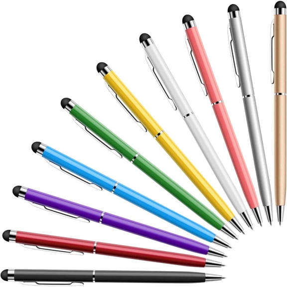 Antier Stylus Pens for Touch Screens, 10 Pack Stylus with Built-In Ballpoint Pen for iPad iPhone Tablets Samsung Galaxy All Universal Touch Screen Devices