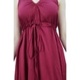 thumbnail image 3 of Bimba Women's Long Maxi Cotton Beach Dress Drawstring Waist Strappy Resort Dresses, 3 of 9