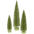 thumbnail image 1 of Vickerman L137513 Lime Green Glitter Oval Tabletop Tree, 12-16-20 in., 1 of 1