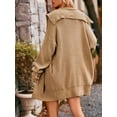 thumbnail image 5 of Liacowi Women Knit Cardigan Long Sleeve Turn-down Collar Button Closure Fall Casual Jacket Sweater with Pockets, 5 of 6
