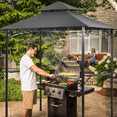 thumbnail image 6 of TANGJEAMER Outdoor Grill Gazebo Tent Barbeque Grill Canopy for Outdoor Patio Backyard Grill Shelter Hardtop, Gray, 6 of 6