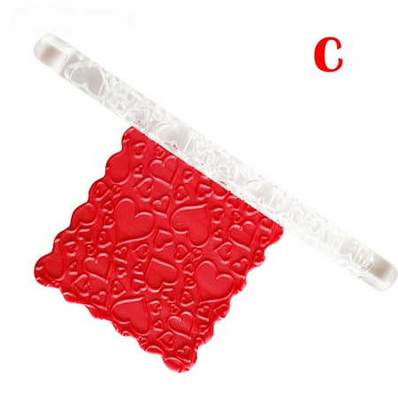 

Tiitstoy Embossing Acrylic Rolling Pin Fondant Sugar Cake Baking Decorating Tool