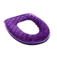 thumbnail image 1 of Kearding Cubierta de asiento de inodoro para baño, felpa suave, lavable, calentador de invierno, alfombrilla para asiento de inodoro, cojín, accesorio Cocina y Comedor Púrpura NO2 Kearding HA4084-02, 1 of 6