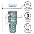 thumbnail image 4 of Leopard Print 40oz Tumbler– Stainless Steel Insulated Tumbler with Handle and Straw, Large Capacity Travel Cup for Hot & Cold Drinks, 4 of 6