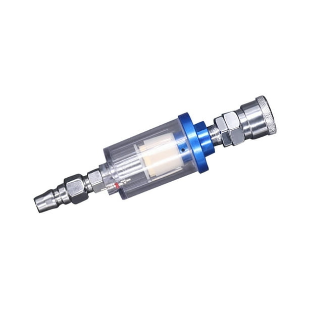 EeaseMX Aerógrafo de pintura, compresor de aire, filtro, separador de agua y aceite, herramienta de pulverización de pintura con aire.