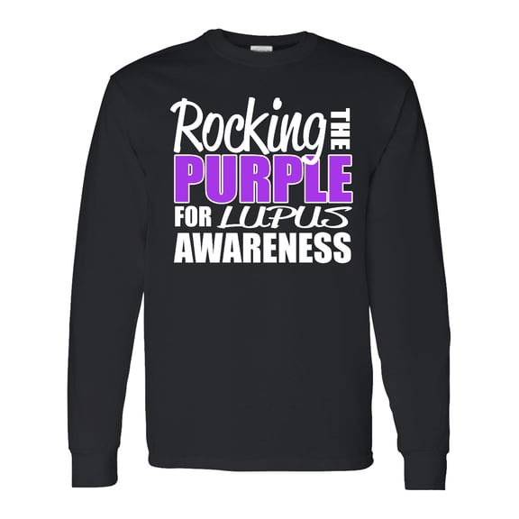 Inktastic Rocking the Purple for Lupus Awareness Long Sleeve T-Shirt