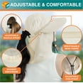 thumbnail image 4 of SUN CUBE Women Sun Hat Neck Flap Cover, UV Protection Wide Brim Fishing Hat, Ponytail Hole Hiking Hat, Foldable Beach Cap Gardening Camping Outdoor Safari Sun Hat, Summer Travel Gifts UPF 50+, Beige, 4 of 7