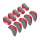 thumbnail image 4 of Cubiertas para la cabeza de golf Octpeak 10 piezas Neopreno gris rojo, 4 of 7