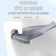 thumbnail image 4 of Escobilla de baño de silicona con mango largo, escobilla de baño de golf, color negro, 4 of 4