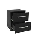 thumbnail image 4 of Polifurniture Juliette Modern 2 Drawer Nightstand, Black, 4 of 12