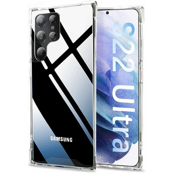 Entronix Crystal Clear Case Designed for Galaxy s22 Ultra, [Yellow Resistant] Slim Fit Shockproof