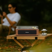 Udreamer Portable CD Players for Home, Bluetooth Built-In Speakers CD player Portable,Stereos for Home,Brown & Black