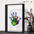 thumbnail image 1 of Handprint Frame Hand Casting Kit DIY Craft Keepsake Family Couples Memory Wooden Base Art Project Activity, 1 of 3