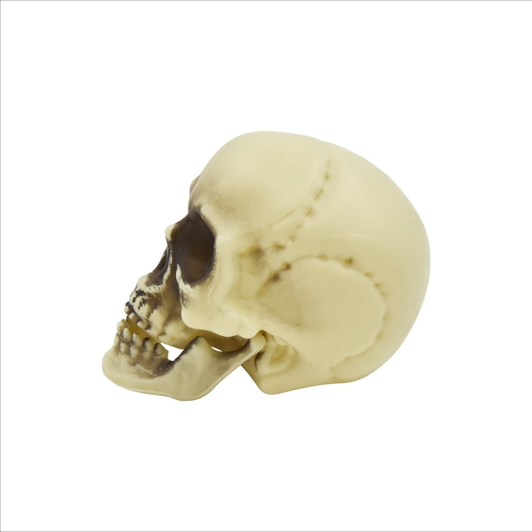 White Playdough Heart Skull on Small Plate · Creative Fabrica