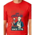 thumbnail image 4 of Fourth Of July Men's Grillin' and Chillin' Since 1776 George Washington Funny Patriotic Novelty 4th of July T-Shirt, 4 of 5