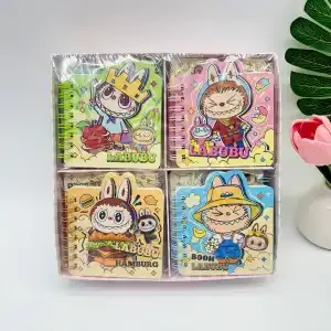Cuaderno circular de Radium Labubu de dibujos animados para estudiantes, Mini libro mayor para niños, cuaderno para niños, diario de regalo para niños