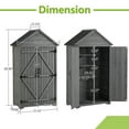 thumbnail image 4 of Outdoor Storage Shed, Garden Wood Shed, Outdoor Storage Cabinet with Shelves and Latch for Yard, Patio, Deck and Porch, 4 of 9