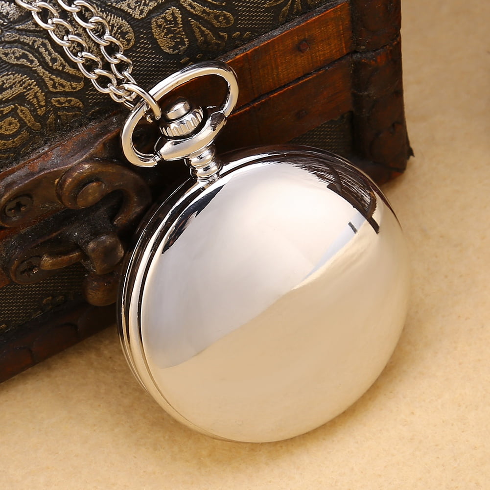 Tebru Smooth Pocket Watch, Pocket Watch, Classical Quartz Analog Smooth