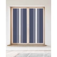 thumbnail image 2 of Window Privacy Film Vintage Striped Stained Glass Window Film Decorative Sun Block Window Cover Midnight Blue Modern Simple Lines Window Clings Static Adhesive Sticker for Bathroom 23.6"x59", 2 of 7