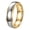 6MM Silver-Gold, variant on 4MM Two Tone Band Unisex Stainless Steel Minimalist Sculpture Curved Couple Ring Silver-Gold Size 10