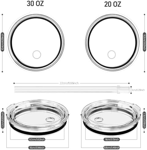 Jointown Straw Lids for YETI Rambler 26 oz Cup 30 oz Tumbler, 35 oz Straw Mug,2 Pcs 30 oz Tumbler Lids for Yeti Tumbler, Spill Proof Covers