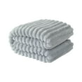 thumbnail image 3 of Soft Throw Blanket, 3D Ribbed Blanket Cozy,fluffy,plush Lightweight Throw Blankets for Bed, Sofa(Light Gray,59x79 Inch), 3 of 8