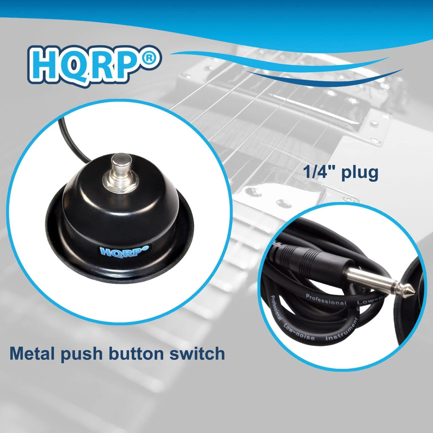 HQRP 1-Button Guitar Amp Footswitch for Orange FS-1 Fits Crush, Crush Pro Series, Dual Terror, TH30 Amps