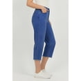 thumbnail image 2 of Roaman's Women's Plus Size Straight-Leg Frayed Hem Cropped Capri Jean, 2 of 3