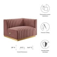 thumbnail image 4 of Conjure Channel Tufted Performance Velvet Right-Arm Chair, 4 of 5