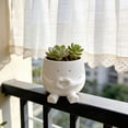 thumbnail image 6 of Colorful Smiley Face Succulent Pot 4 Inch Durable Decorative Ceramic Organizert Pot Creative Desktop Organizerter Small Indoor Organizert Holder for Home Office Tabletop Decor White 1 Pack, 6 of 6