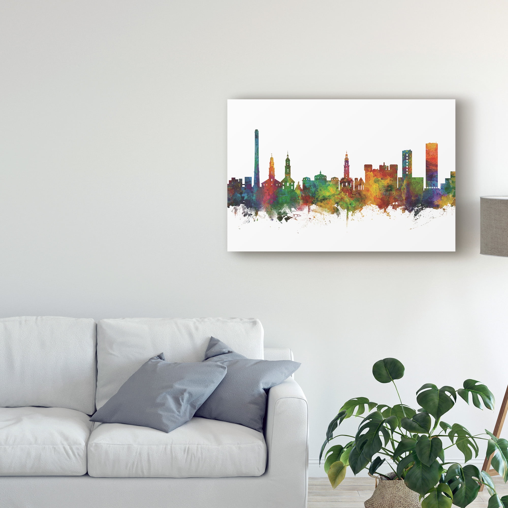 Trademark Fine Art 'Erlangen Germany Skyline II' Canvas Art by