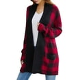 thumbnail image 2 of Vedolay Womens Cardigans Lightweight Lightweight Cardigan Comfy Going Out Fall Coat Red,XL, 2 of 5