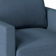 thumbnail image 7 of Accent Chair, Modern Linen Armchair Club Chair with Rivets Trim and Wooden Legs, Upholstered Couch with Thicken Armrest and Seat Cushion for Living Room, Bedroom, Balcony, Blue, 7 of 7