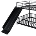 thumbnail image 5 of Harper & Bright Designs Full Over Full Metal Bunk Bed with Slide & Guardrails, Metal Bunkbeds Frame for ' Bedrooms, Black, 5 of 14