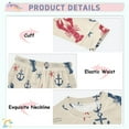 thumbnail image 4 of joogoo Anchors Starfish Lobsters 2 Piece Long Sleeve Tee and Pants Cotton Pajama Set 8Y, 4 of 7