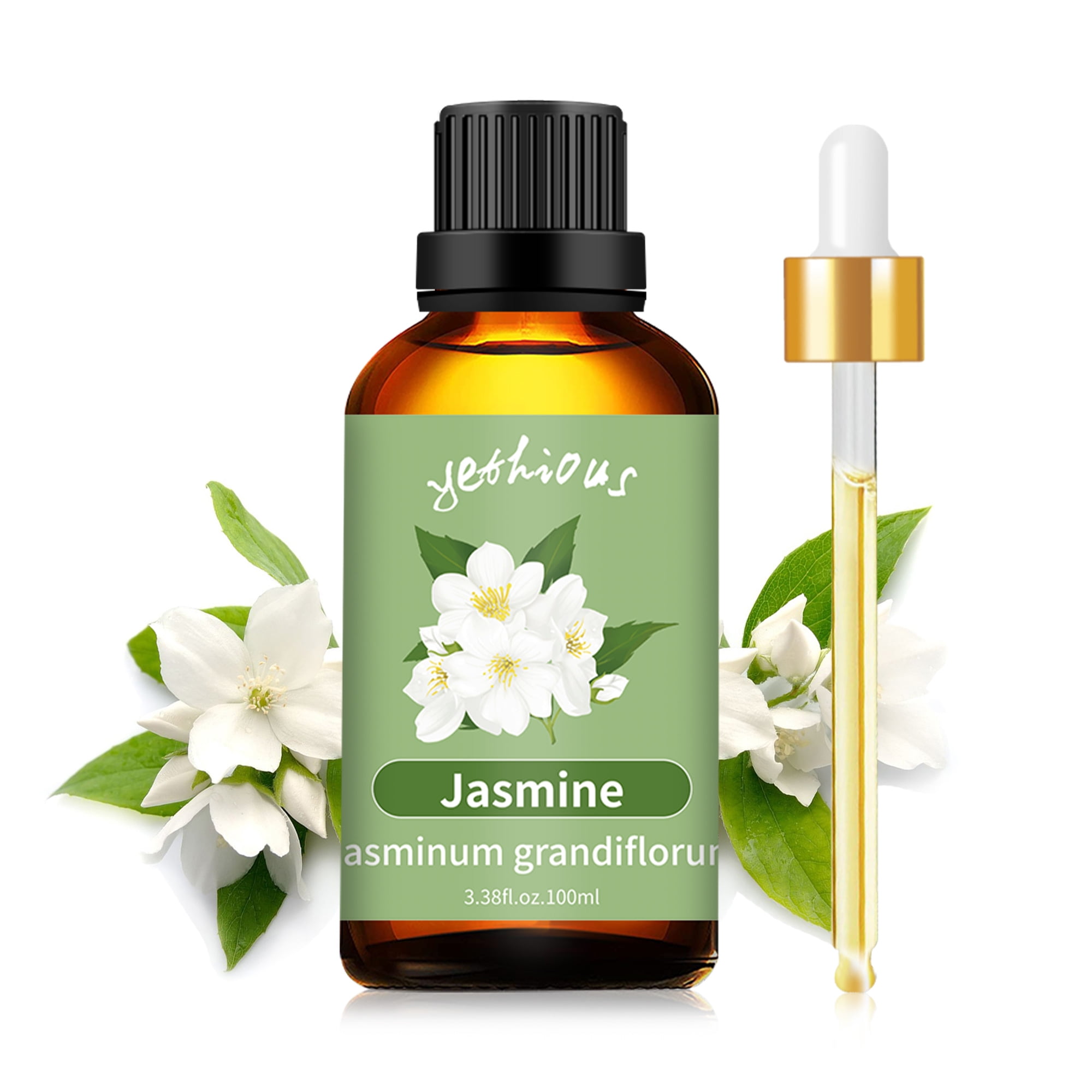 Yethious Jasmine Essential Oil 100mL (3.3 oz) 100 Pure, Undiluted