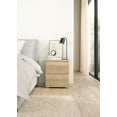 thumbnail image 3 of Tvilum Aurora 2 Drawer Bedroom Nightstand for Adults, Oak Structure, 3 of 13