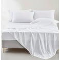 thumbnail image 2 of Chezmoi Collection Extra Soft Bed Sheets Set, Double Brushed Microfiber 14-Inches Deep Pockets, 4-Piece Sheet Set, Full, White, 2 of 8