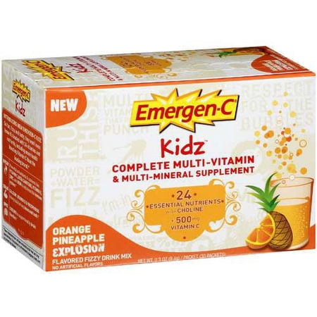 Emergen-C Kidz Orange Pineapple Explosion, 30ct