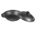 thumbnail image 2 of Wok en Fonte, Plat Peu Profond pour Rou, Casserole avec Couvercle, Nouilles de Riz, Garde au Chaud, 26 cm, 2 of 8