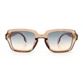 thumbnail image 4 of Retro Luxury Keyhole Hipster Horn Rim Plastic Rectangle Sunglasses Peach - Black Beige, 4 of 8