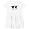 thumbnail image 3 of Inktastic Boston Terriers (dark Apparel) Girls Toddler Dress, 3 of 5