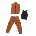 thumbnail image 2 of Kokiya 1/12 Dolls Coat Action Figure Doll Clothes Outfit 1/12 Scale Male Figure Clothes Coffee, 2 of 9