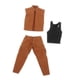 thumbnail image 2 of Abrigo para Muñecas 1/12, Chaleco de a Escala 1/12, Figura de Acción, Ropa para Muñecas, Accesorios para Disfraces, Ropa para Figuras Masculin Café Hugo Figura abrigo, 2 of 10