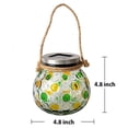 thumbnail image 2 of EpicGadget Solar Pathway Lights, Outdoor Hanging Solar Lantern with Warm White Light Waterproof Glass Jar Decorative Light for Outside, Gardens, Walkway, Yard, Backyard, Lawn, Patio Table Lamp (Green), 2 of 5