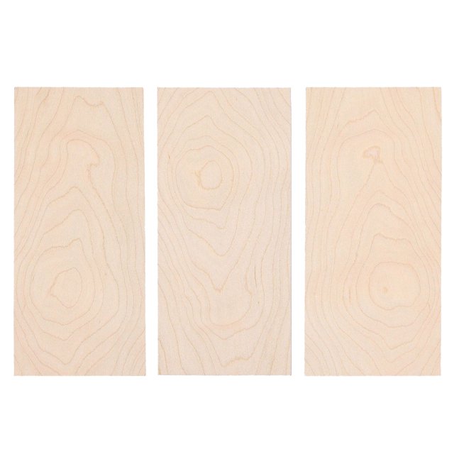 NATEFEMIN Maple Headstock Veneer for Guitars 3 Set 203x93x1.5mm Thin Stable Strong Luthier Supply Instrument Making